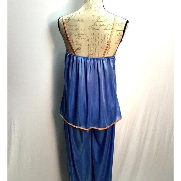 Satin, "Vintage Look", 2-PC Pajamas - Picture 3 of 12